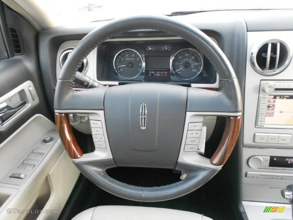 2006 Lincoln Zephyr Standard Zephyr Model Light Stone Steering Wheel Photo #70044284
