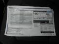 2013 Volkswagen Passat 2.5L S Window Sticker