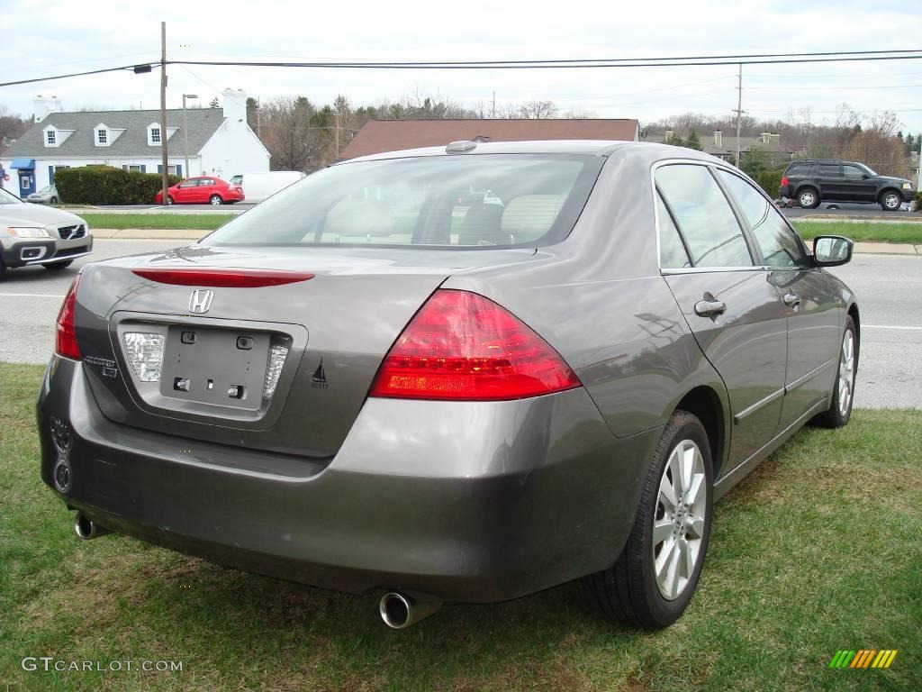 2007 Accord EX-L V6 Sedan - Carbon Bronze Pearl / Ivory photo #6
