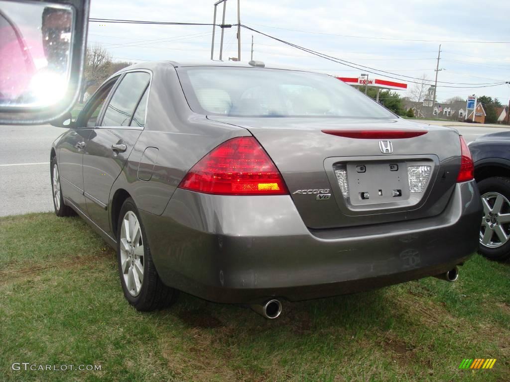 2007 Accord EX-L V6 Sedan - Carbon Bronze Pearl / Ivory photo #8