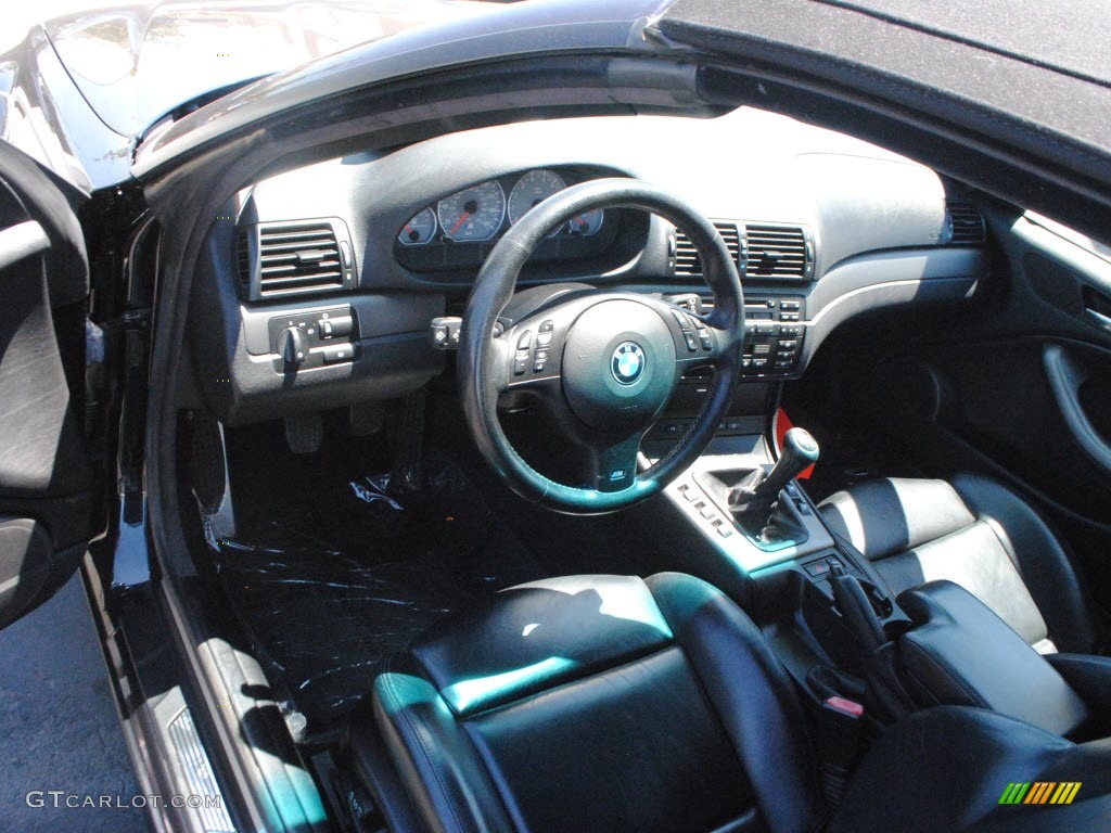 Black Interior 2002 BMW M3 Convertible Photo #70049063