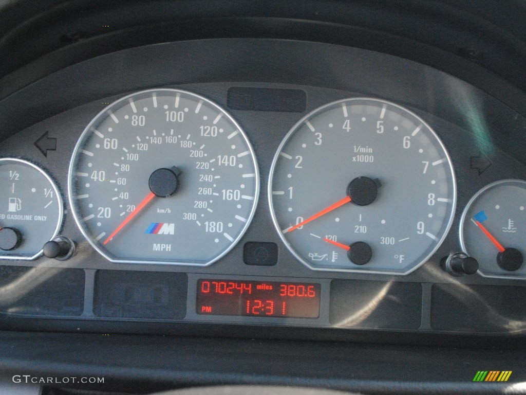 2002 BMW M3 Convertible Gauges Photo #70049102