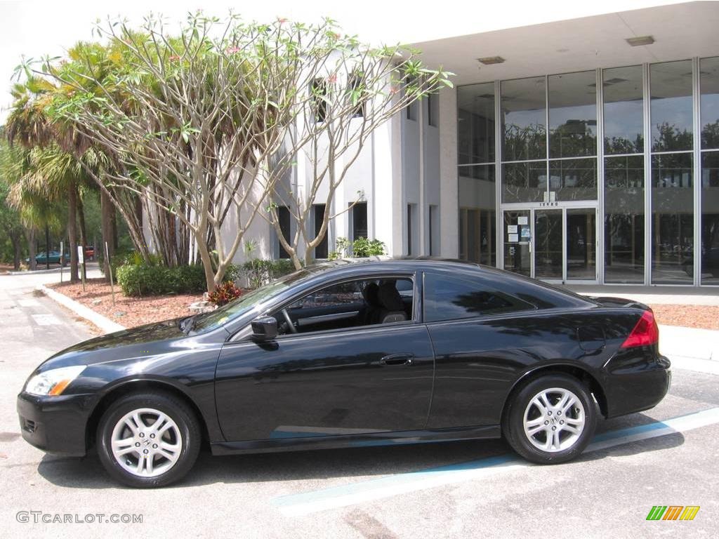 2007 Accord EX Coupe - Nighthawk Black Pearl / Black photo #2