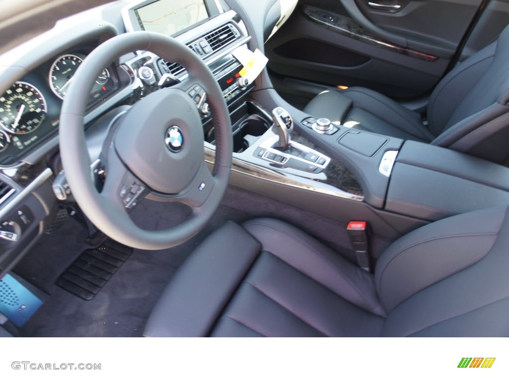 Black Interior 2013 BMW 6 Series 640i Gran Coupe Photo #70052546