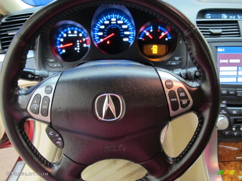 2005 Acura TL 3.2 Camel Steering Wheel Photo #70054143