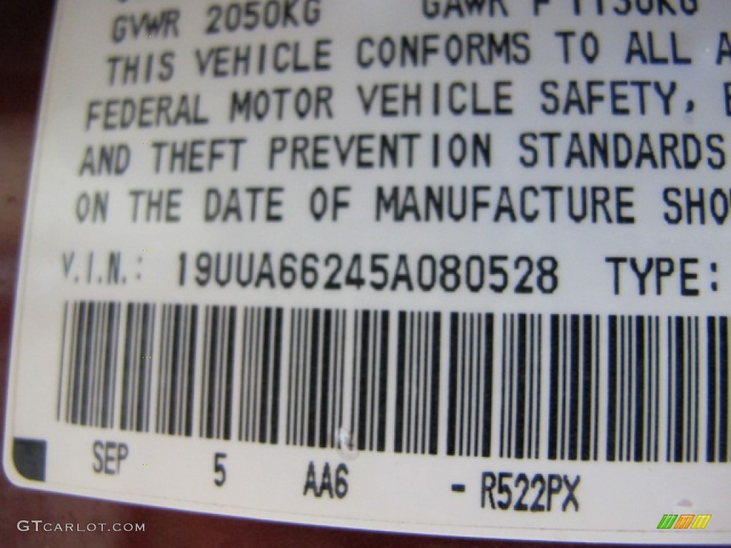 2005 Acura TL 3.2 R522PX Photo #70054243