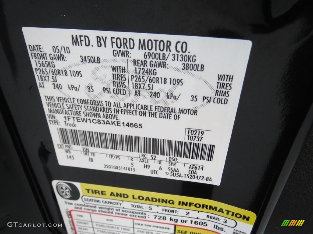 2010 F150 FX2 SuperCrew - Tuxedo Black / Black photo #44