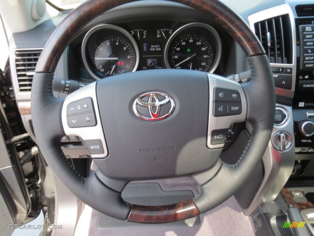 2013 Toyota Land Cruiser Standard Land Cruiser Model Black Steering Wheel Photo #70059707