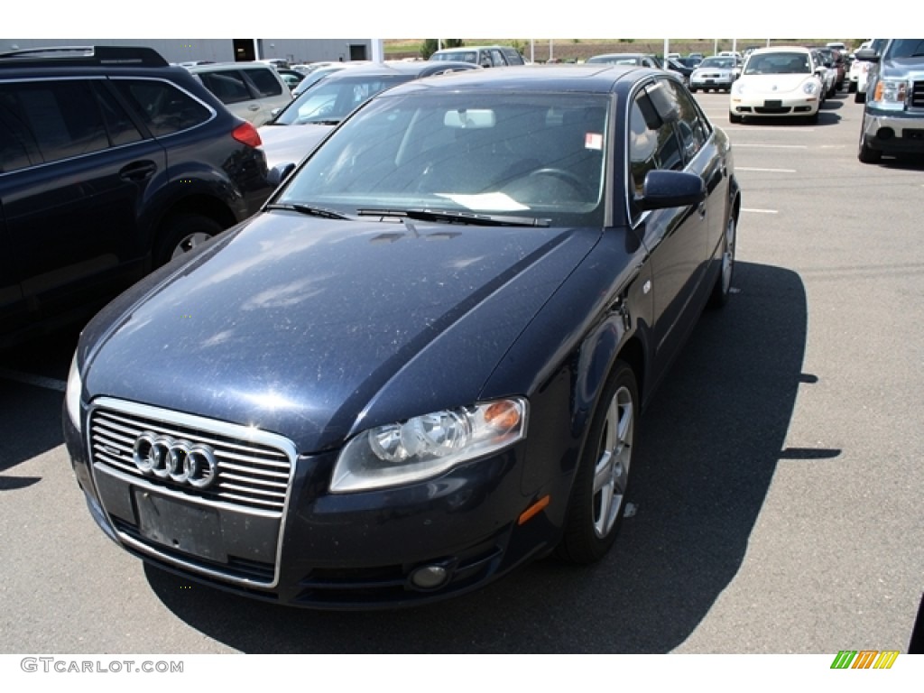 2005 A4 2.0T quattro Sedan - Moro Blue Pearl Effect / Ebony photo #4