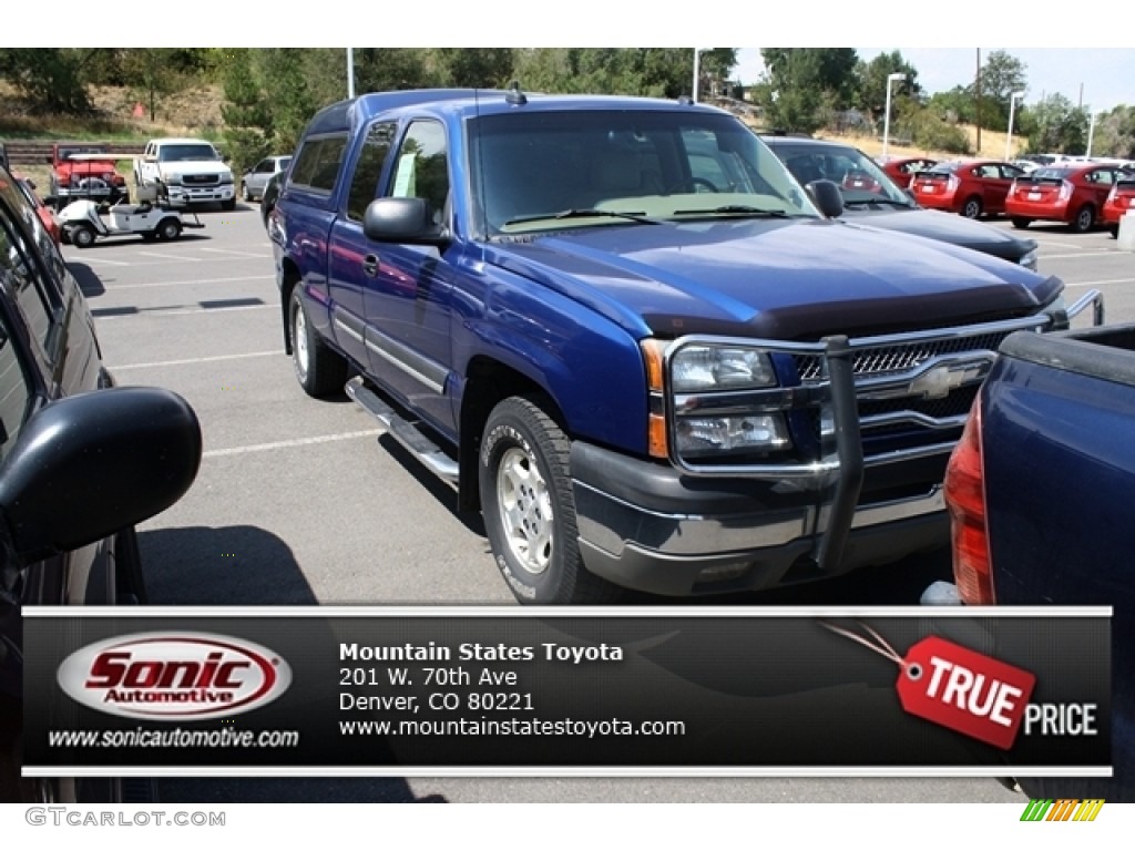 2003 Silverado 1500 LT Extended Cab 4x4 - Arrival Blue Metallic / Medium Gray photo #1