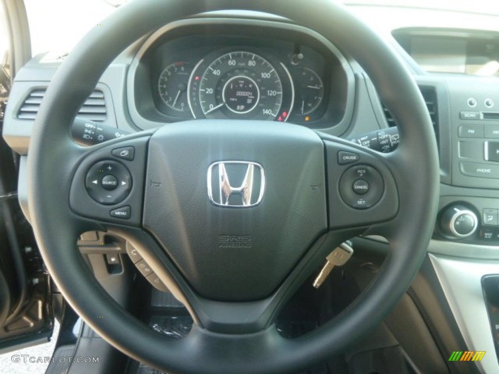 2012 CR-V LX 4WD - Crystal Black Pearl / Black photo #17