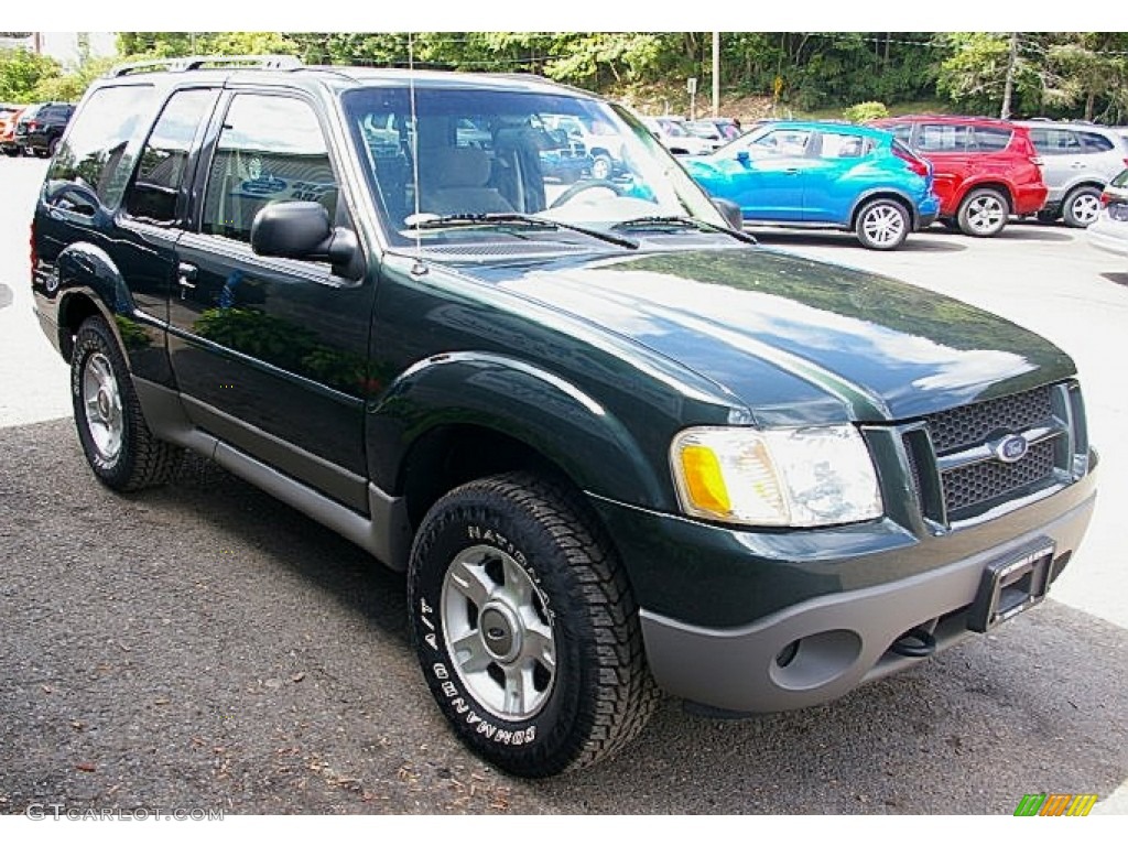 2003 Explorer Sport XLT 4x4 - Aspen Green Metallic / Medium Parchment Beige photo #11