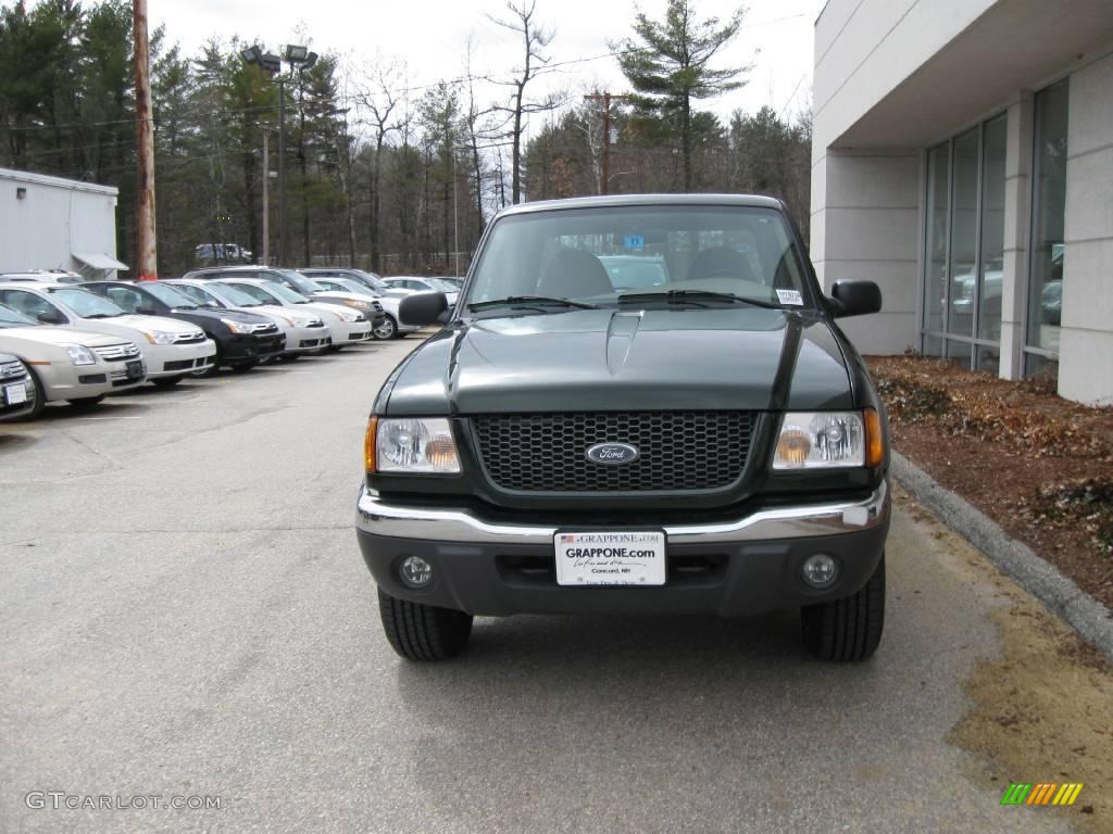 2001 Ranger XLT SuperCab 4x4 - Woodland Green Metallic / Medium Prairie Tan photo #5