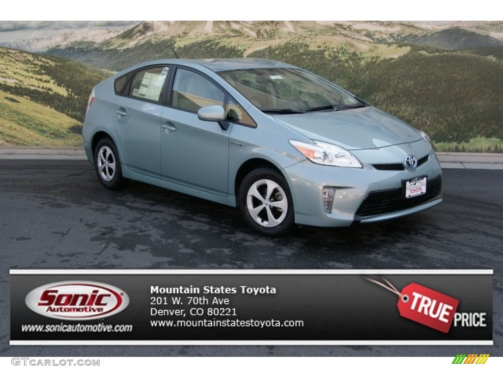 2012 Prius 3rd Gen Two Hybrid - Sea Glass Pearl / Bisque photo #1