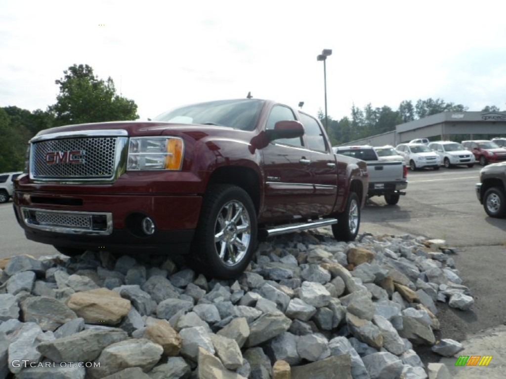 2013 Sierra 1500 Denali Crew Cab AWD - Sonoma Red Metallic / Cocoa/Light Cashmere photo #6