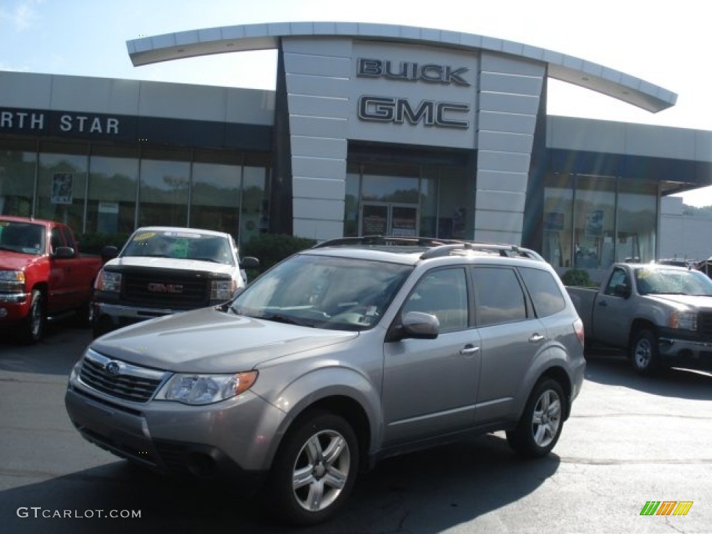 2009 Forester 2.5 X Premium - Dark Gray Metallic / Platinum photo #1