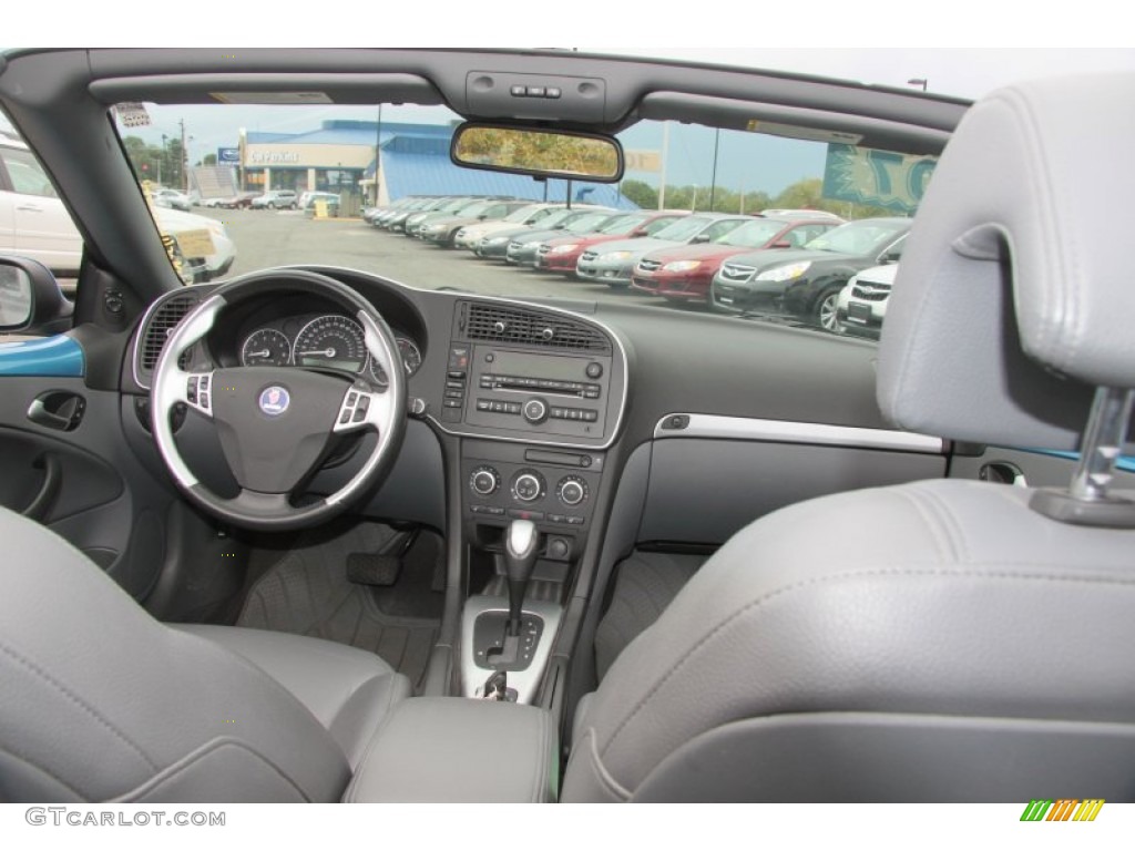 2007 Saab 9-3 Aero Convertible Black/Gray Dashboard Photo #70070179