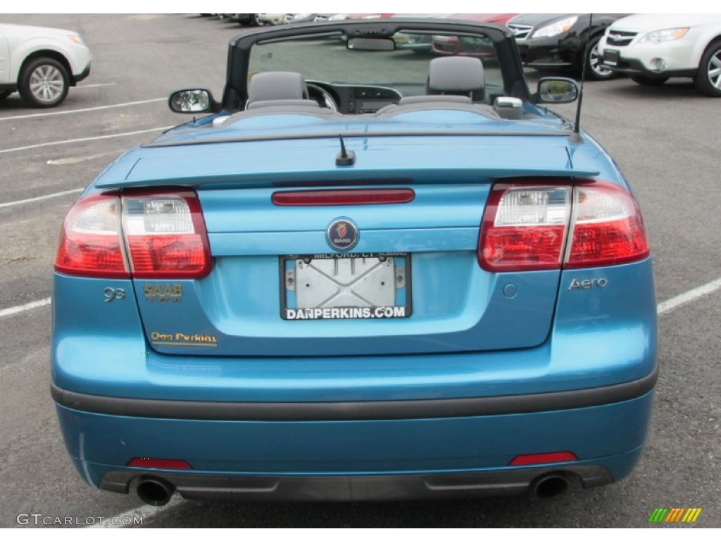 2007 9-3 Aero Convertible - Ice Blue Metallic / Black/Gray photo #8