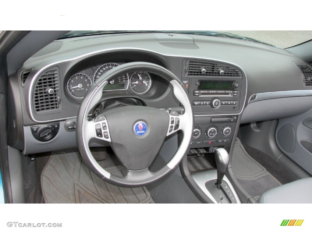 2007 Saab 9-3 Aero Convertible Black/Gray Dashboard Photo #70070250