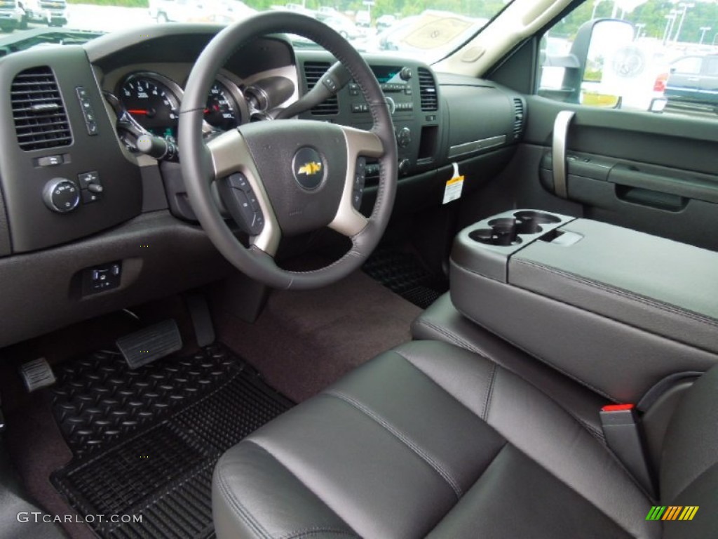 Ebony Interior 2013 Chevrolet Silverado 2500HD LT Extended Cab 4x4 Photo #70072248