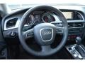 2009 Audi A5 Black Interior Steering Wheel Photo