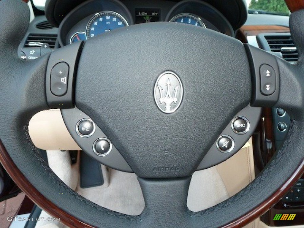 2013 Maserati Quattroporte S Sabbia Steering Wheel Photo #70072546