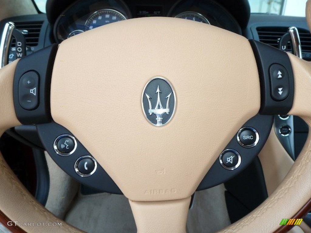 2009 Maserati GranTurismo Standard GranTurismo Model Beige Steering Wheel Photo #70072879