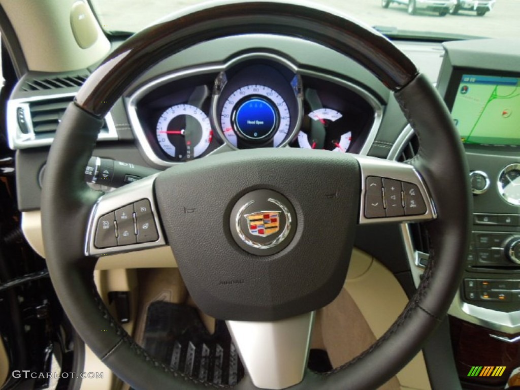2012 Cadillac SRX Performance Shale/Ebony Steering Wheel Photo #70074242