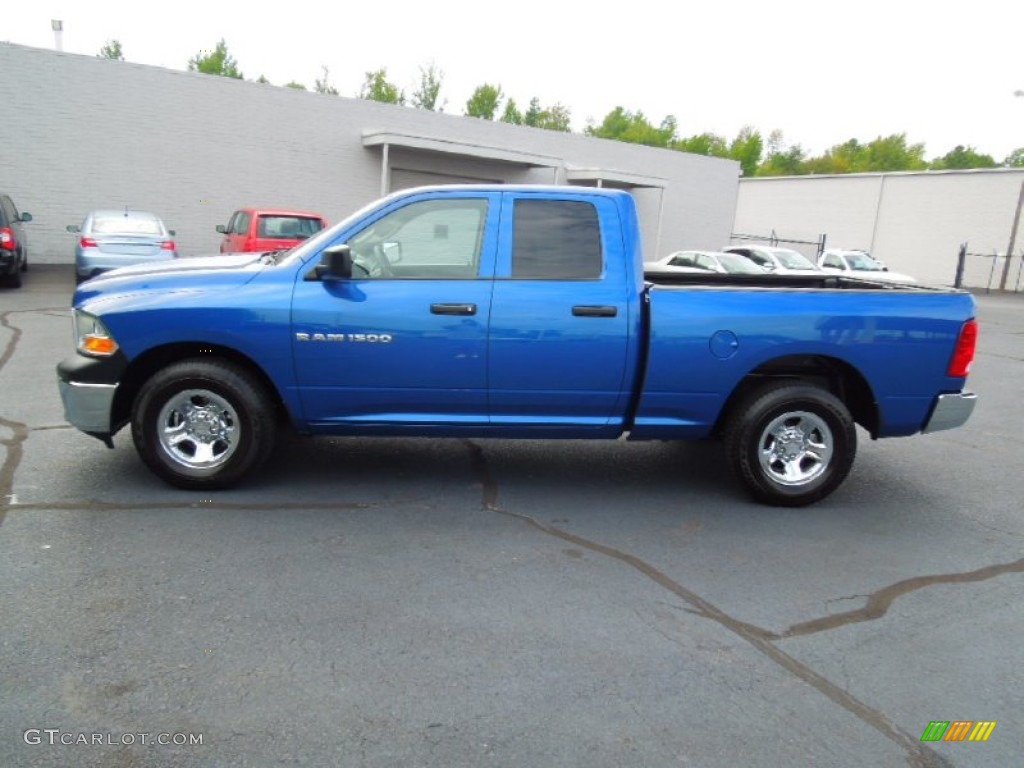 2011 Ram 1500 ST Quad Cab - Deep Water Blue Pearl / Dark Slate Gray/Medium Graystone photo #3