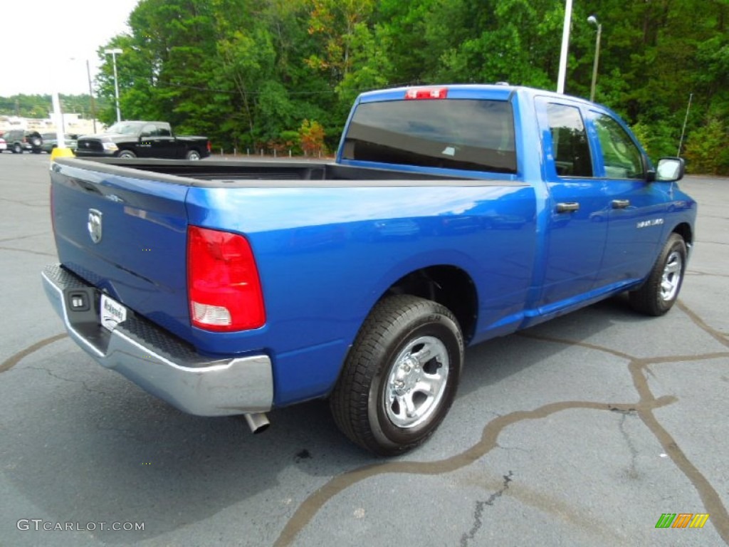 2011 Ram 1500 ST Quad Cab - Deep Water Blue Pearl / Dark Slate Gray/Medium Graystone photo #5