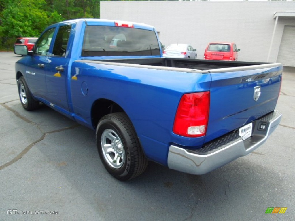 2011 Ram 1500 ST Quad Cab - Deep Water Blue Pearl / Dark Slate Gray/Medium Graystone photo #6