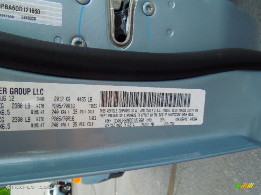 2013 Patriot Color Code PBA for Winter Chill Pearl Photo #70075355