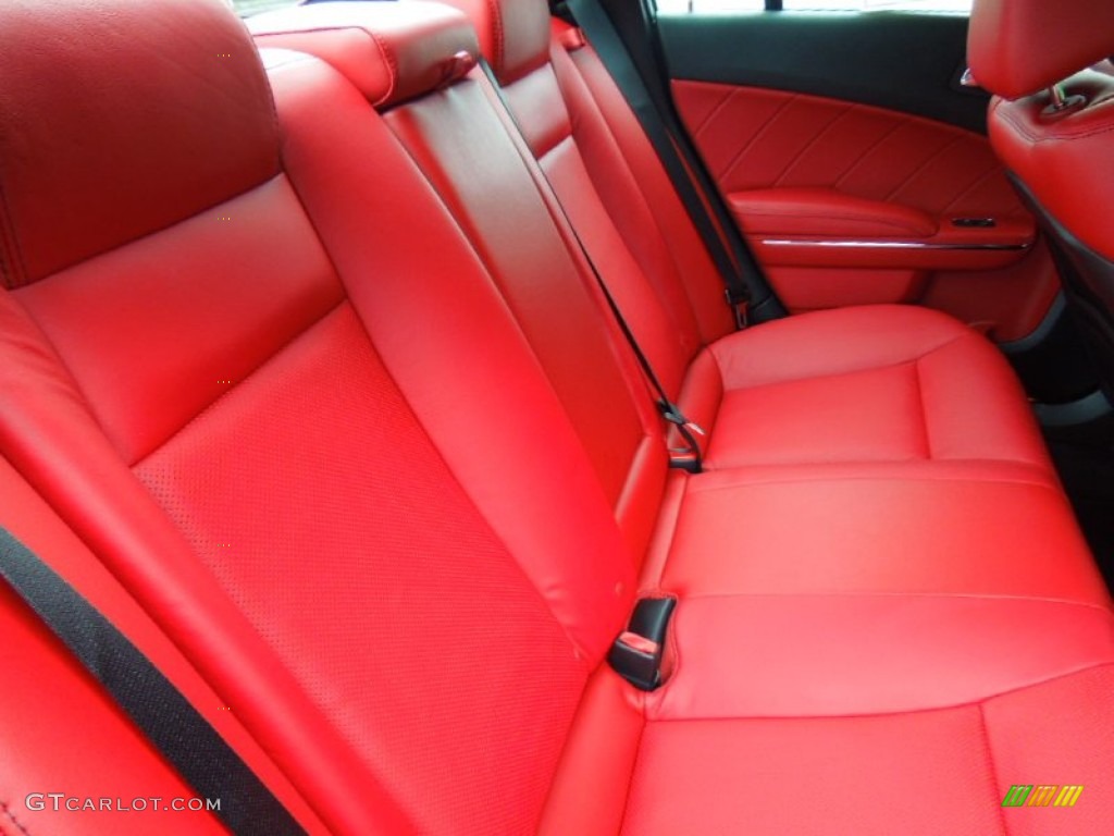 Black/Red Interior 2013 Dodge Charger R/T Photo #70076075