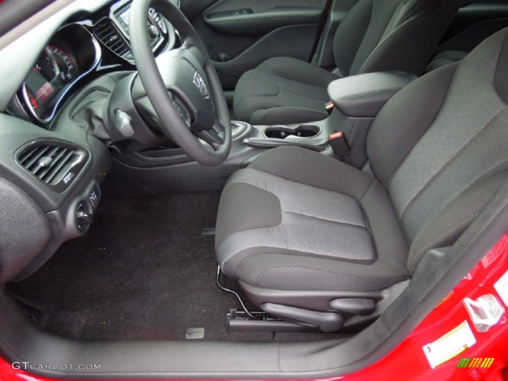 Black Interior 2013 Dodge Dart SE Photo #70076154