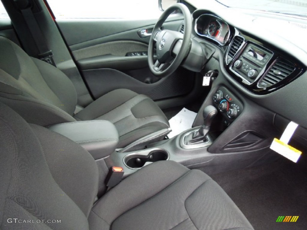 Black Interior 2013 Dodge Dart SE Photo #70076237