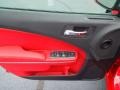 Black/Red 2013 Dodge Charger SXT Door Panel