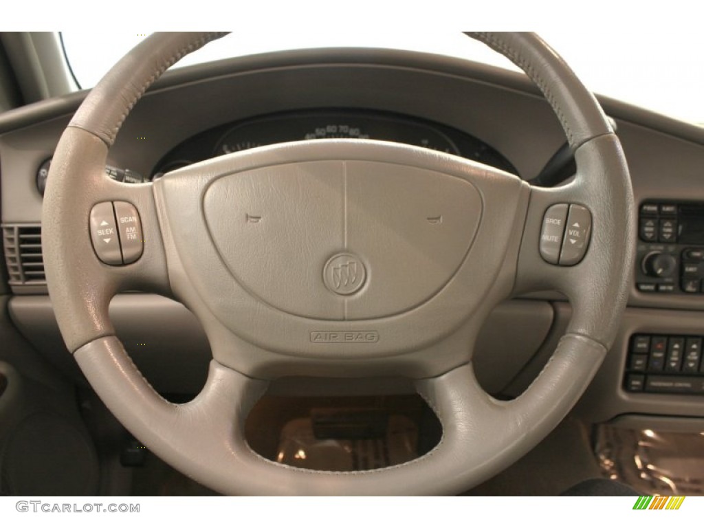 2001 Buick Century Limited Medium Gray Steering Wheel Photo #70078157