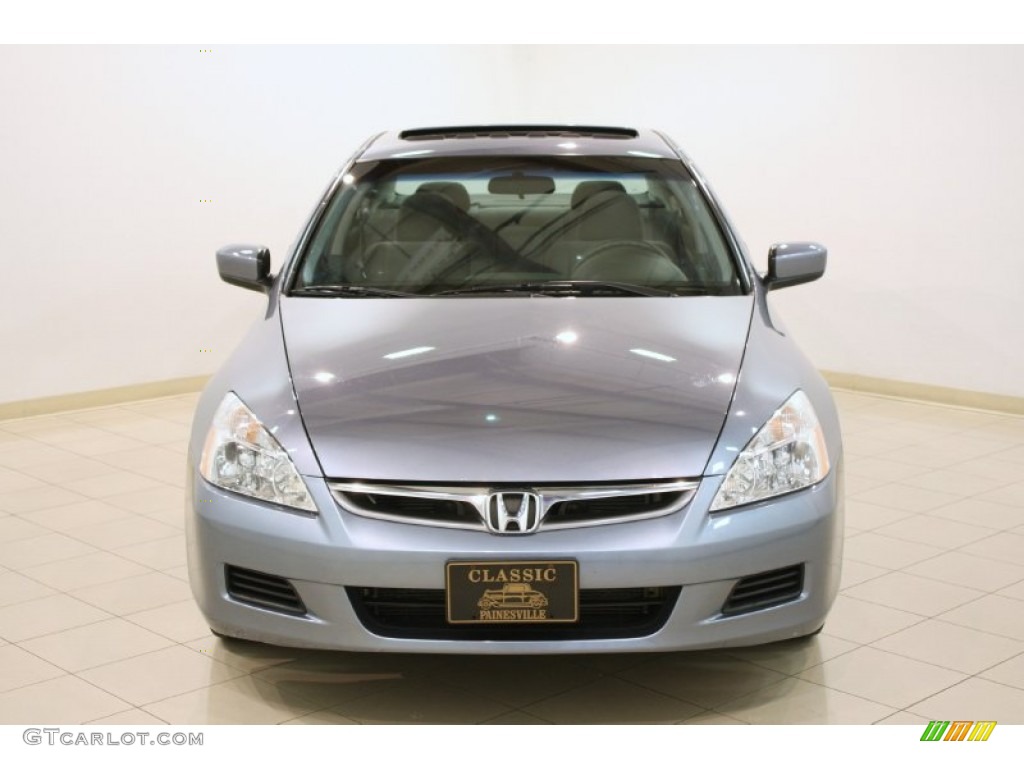 2007 Accord EX Sedan - Cool Blue Metallic / Gray photo #2