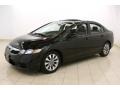 2010 Crystal Black Pearl Honda Civic EX Sedan  photo #3