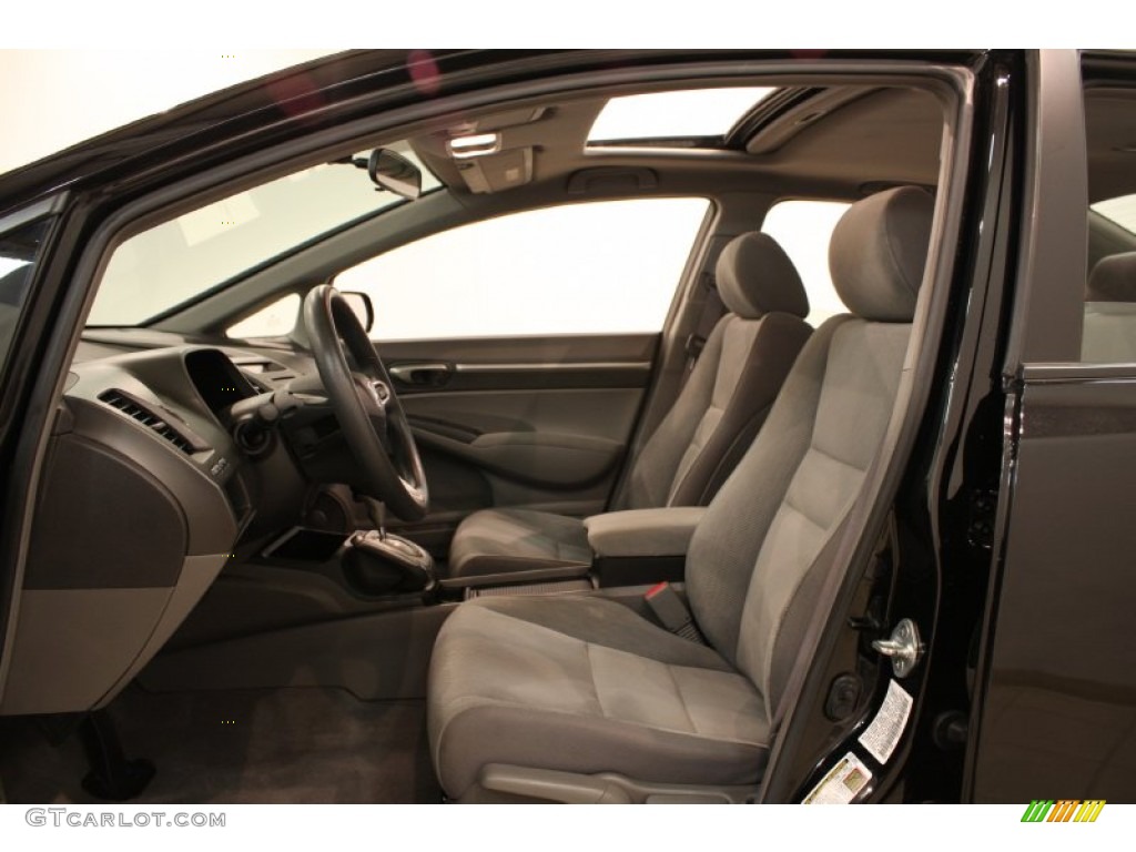 2010 Civic EX Sedan - Crystal Black Pearl / Gray photo #8