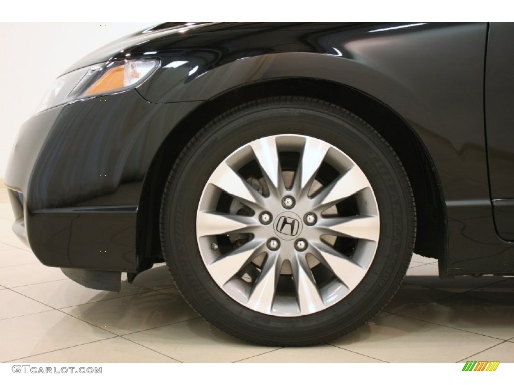 2010 Civic EX Sedan - Crystal Black Pearl / Gray photo #22