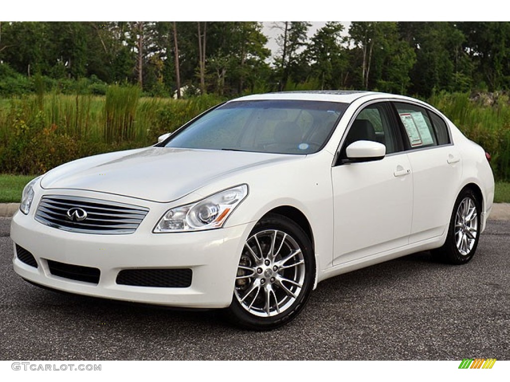 Moonlight White 2009 Infiniti G 37 Journey Sedan Exterior Photo #70081765