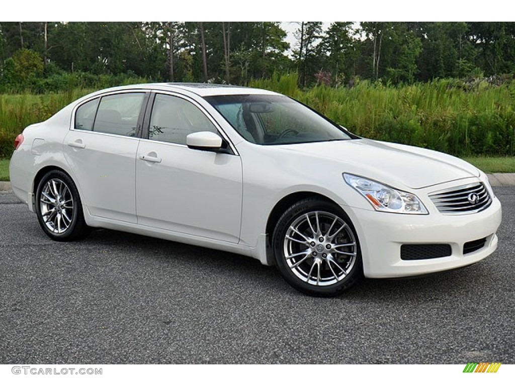 Moonlight White 2009 Infiniti G 37 Journey Sedan Exterior Photo #70081808
