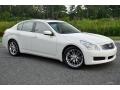 Moonlight White 2009 Infiniti G 37 Journey Sedan Exterior