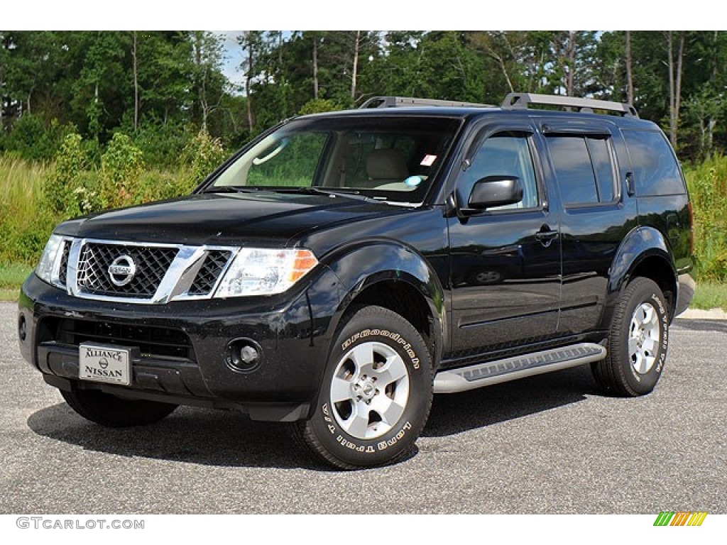 2008 Pathfinder S 4x4 - Super Black / Cafe Latte photo #1