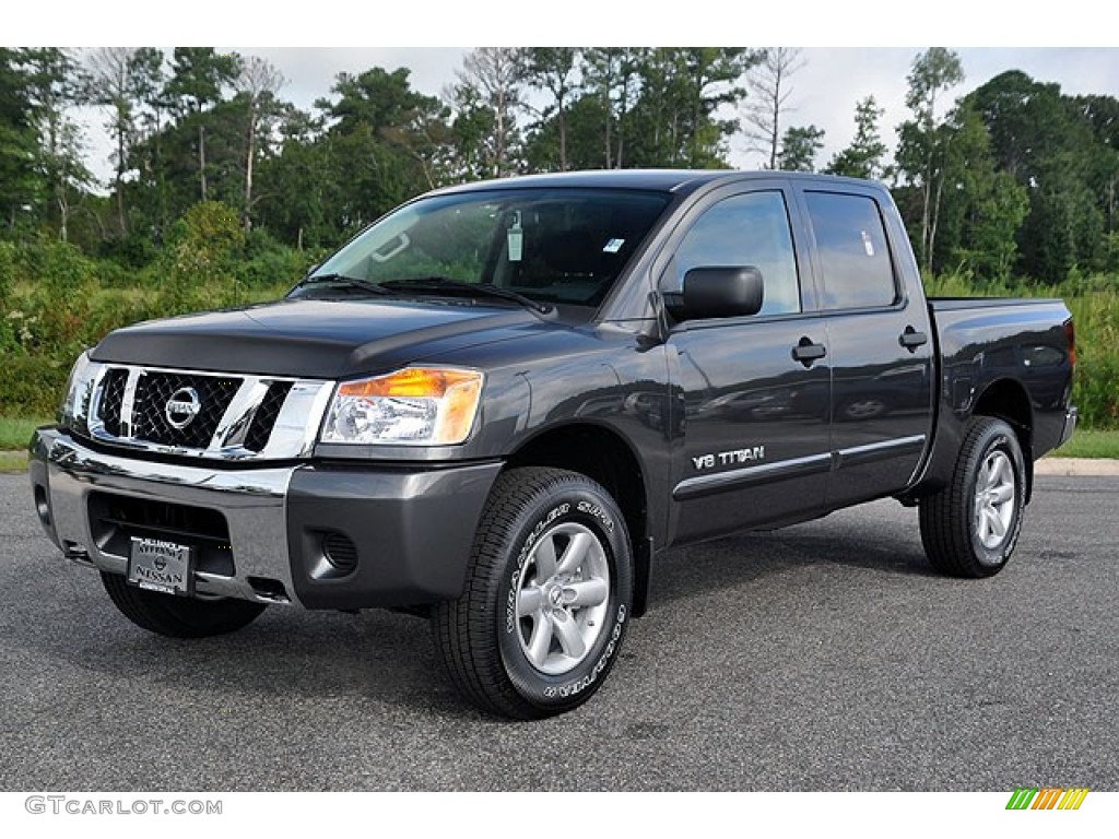 Smoke Gray 2012 Nissan Titan SV Crew Cab 4x4 Exterior Photo #70084138