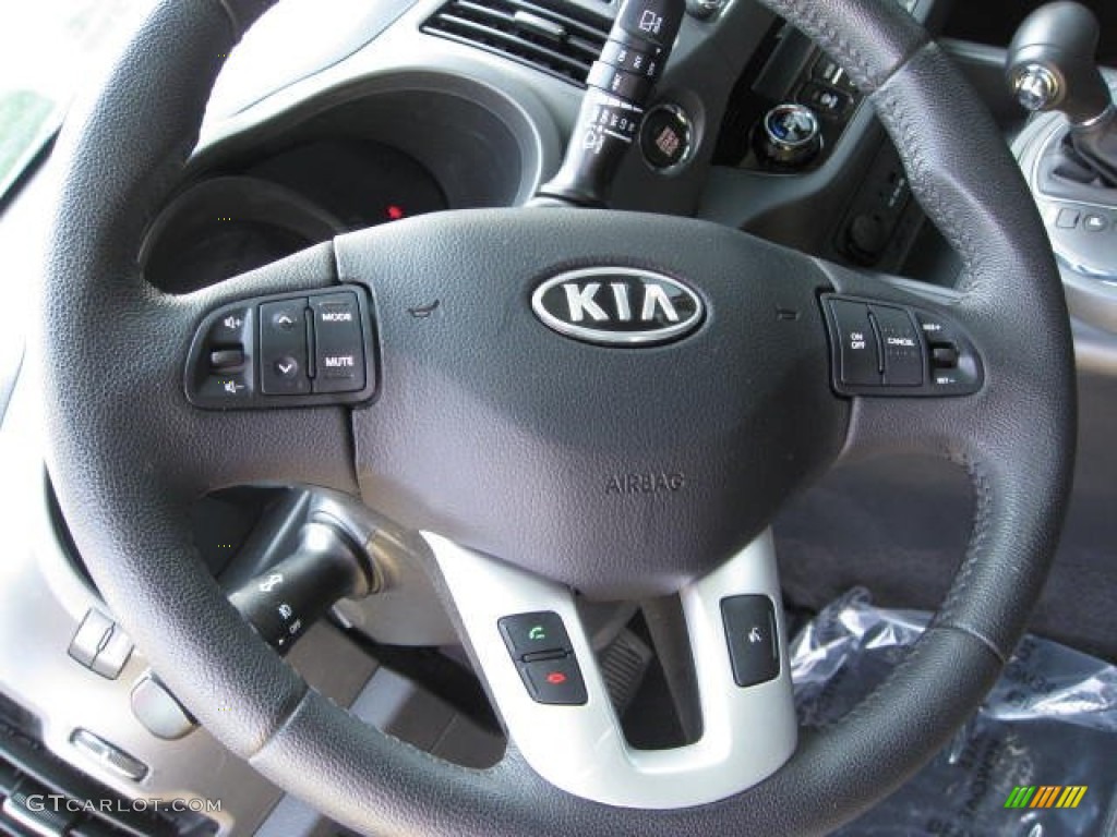 2011 Kia Sportage SX AWD Black Steering Wheel Photo #70084649