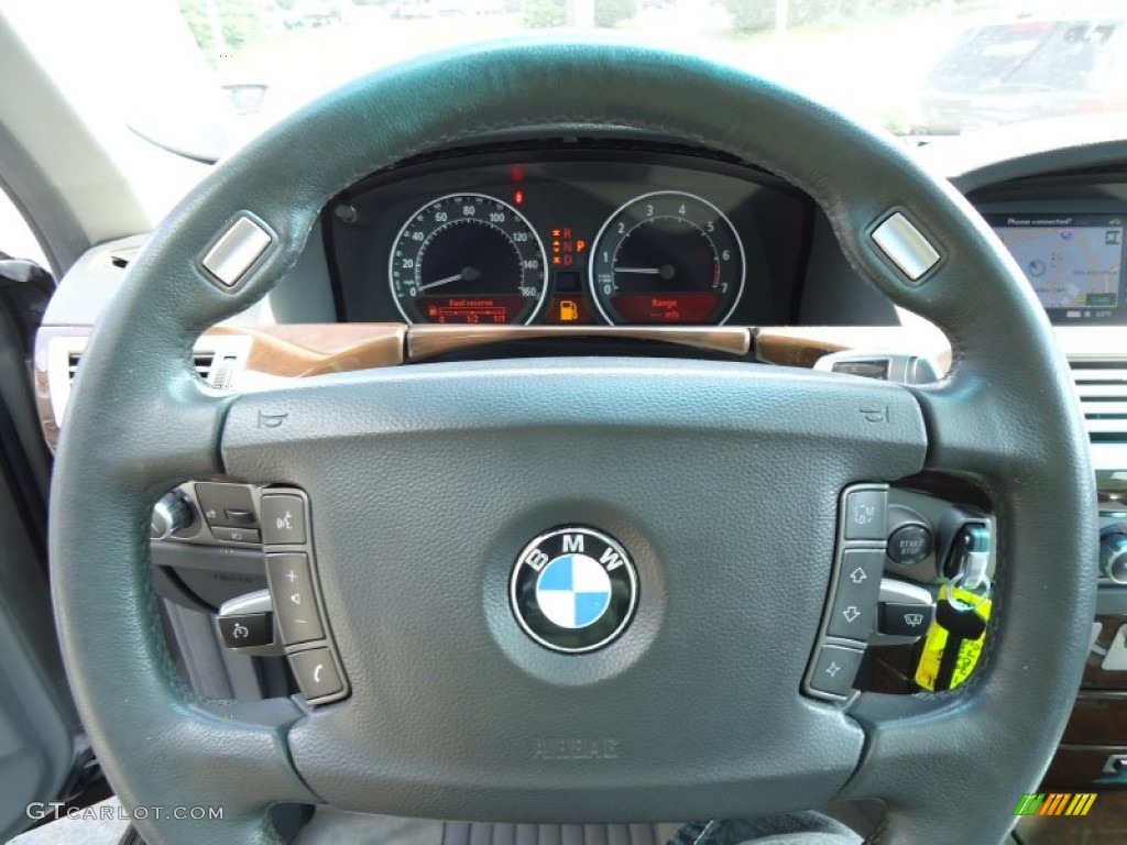 2006 7 Series 750i Sedan - Sterling Grey Metallic / Basalt Grey/Flannel Grey photo #28
