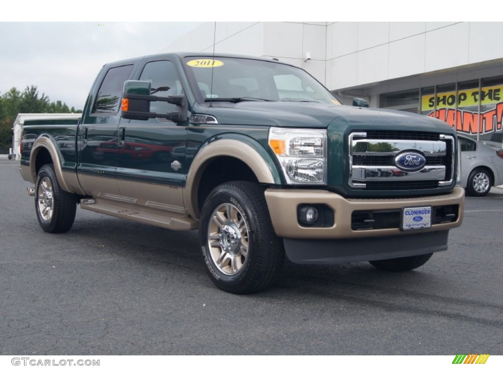 Forest Green Metallic 2011 Ford F250 Super Duty King Ranch Crew Cab 4x4 Exterior Photo #70086852