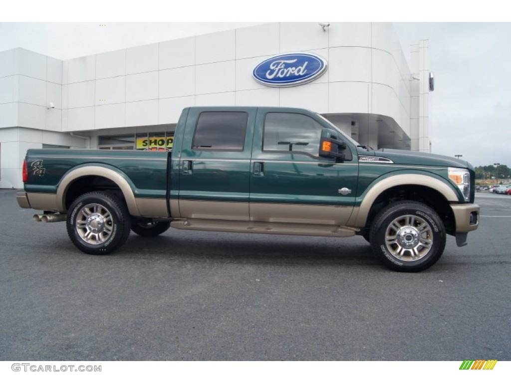 Forest Green Metallic 2011 Ford F250 Super Duty King Ranch Crew Cab 4x4 Exterior Photo #70086855
